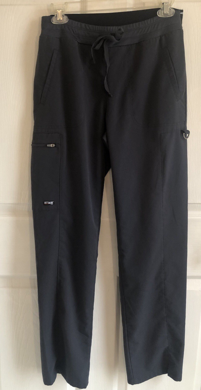 Grey's Anatomy Scrubs Cargo Pants Sz SM Blue spandex stretch kim GRSP500 Uniform